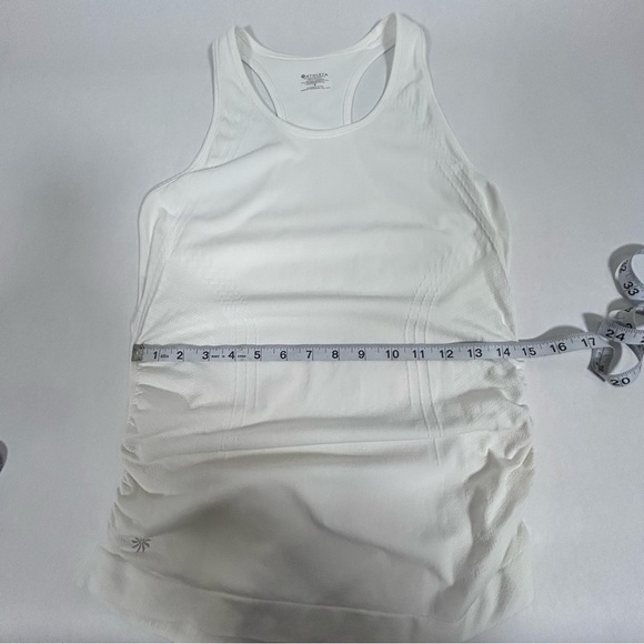 2 for$15 Athleta White Tank Top with Gathered Sides - Picture 8 of 10